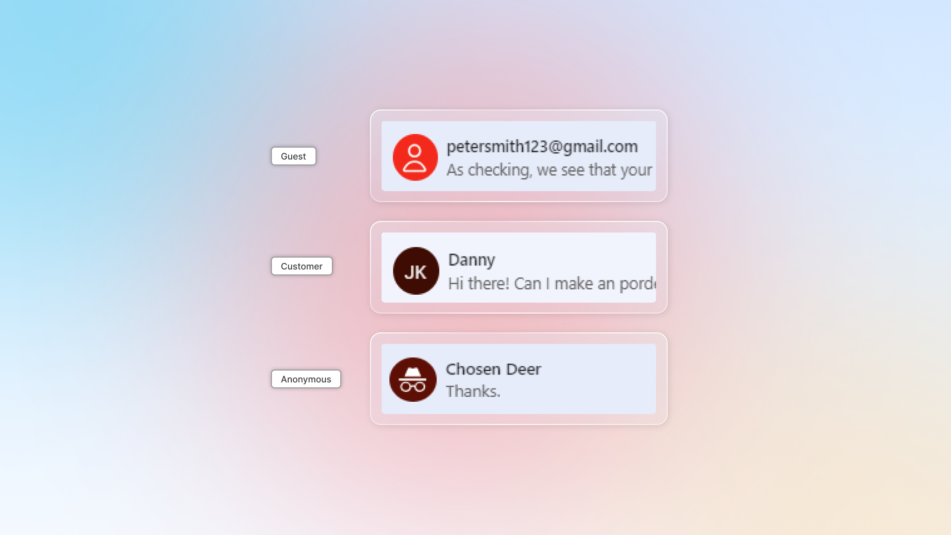 how customer profiles display