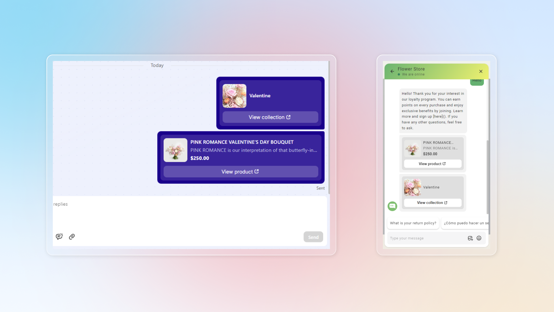 This is how products look like in chat